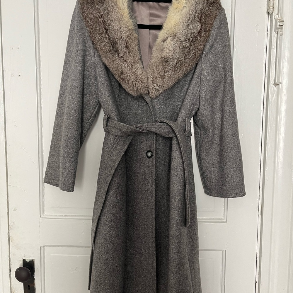 Vintage Youthcraft Wool Coat with Fur Collar